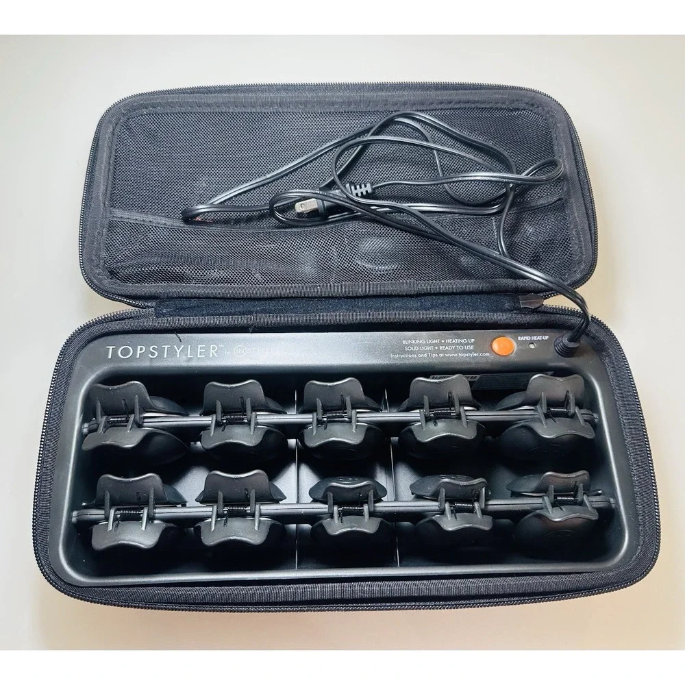 TopStyler by InStyler Heated Ceramic Styling Shells Hair Curlers with Case